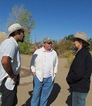 Hooman Fazly, Bill Wilson, Geoff Lawton at Cal-Earth
