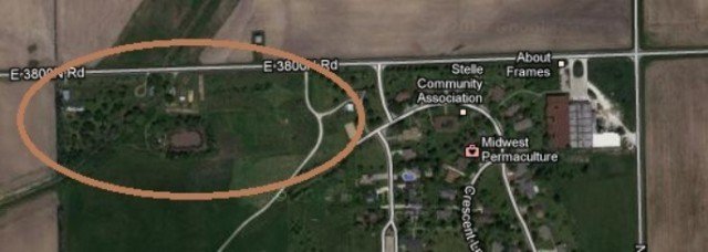The CSC 8.7 Acres in Relationship to the Community of Stelle, IL